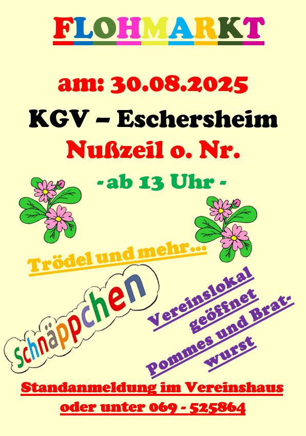 Flohmarkt Plakat2025